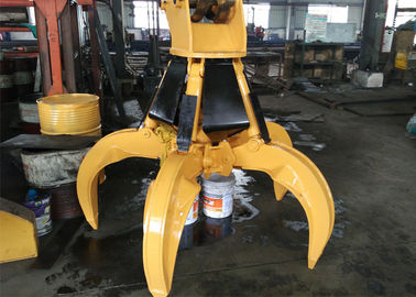 Hydraulic Orange Peel Grab Bucket 0.57 Cum Closed Volume 100-200L/Min Grab Flow