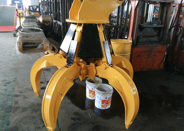 Hydraulic Orange Peel Grab Bucket 0.57 Cum Closed Volume 100-200L/Min Grab Flow