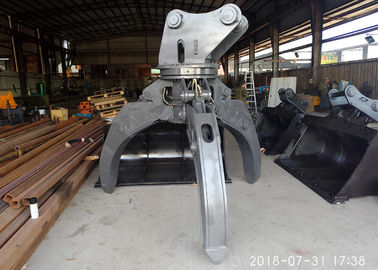 Customized Excavator Rotating Bucket , Backhoe Grapple Bucket Anti Wave Block