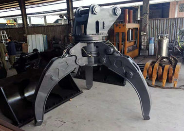 Customized Excavator Rotating Bucket , Backhoe Grapple Bucket Anti Wave Block