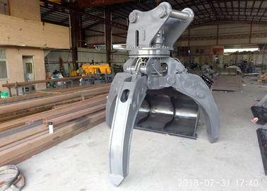 Customized Excavator Rotating Bucket , Backhoe Grapple Bucket Anti Wave Block