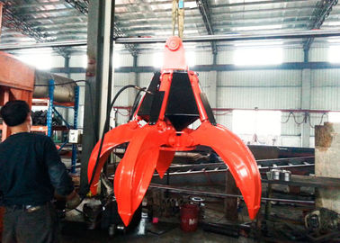 Customized Hydraulic Orange Peel Grab High Efficient Equipment Easy Installation