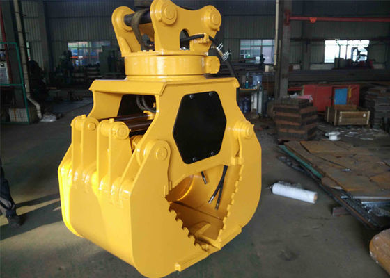 excavator rotating rock grapple