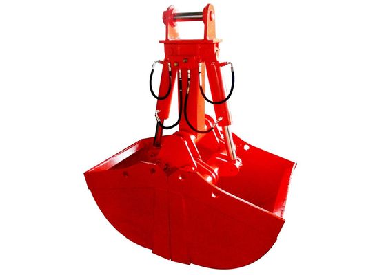 2 Cylinders 1200L Excavator Spare Parts Excavator Attachments Excavator Hydraulic Clamshell Bucket
