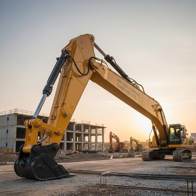 এক্সক্যাভেটর ডিপার আর্ম Q345B Q690D স্টিল ব্যবহার করে নির্মিত যা নির্মাণ প্রকল্পে পারফরম্যান্স সরবরাহ করে